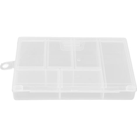 Boîte de Rangement Transparente 6 Cases pour Accessoires Créatifs et Loisirs DIY (1/5)