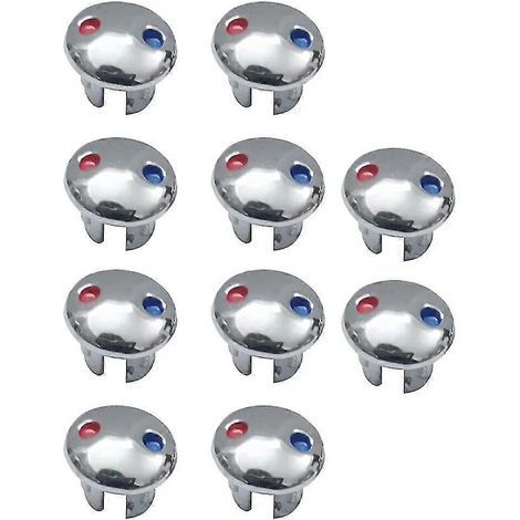 2024 Lot de 10 poignées de robinet avec étiquettes rouges et bleues pour robinet mitigeur de cuisine et salle de bain - Accessoires (1/5)