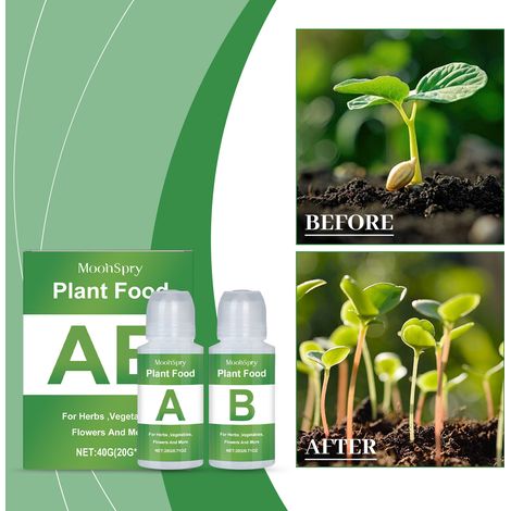 Hydroponic nutrient solution (A and B dual-component) for hydroponic flower and plant cultivation, soilless cultivation nutrient supplement -- 40g (202) -- BIEMMEDUE (1/5)