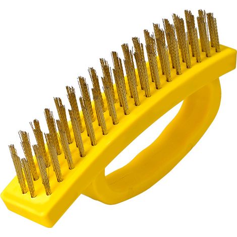 Brosse à gratter métallique à 4 rangées  Outil de retrait de rouille de 160 mm  Poignée en D  Enlèvement de peinture  Outils à main de nettoyage  31077