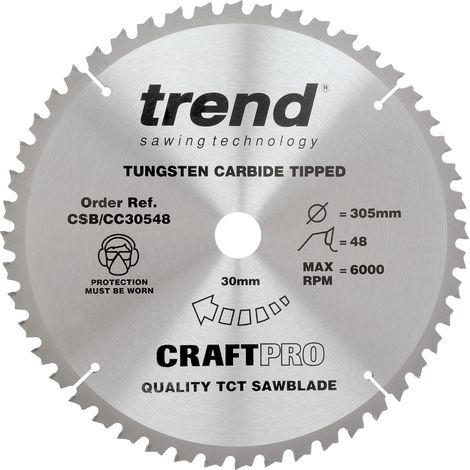 TREND SAW BLADE CROSSCUT 305 X 48T X 30 (1/3)