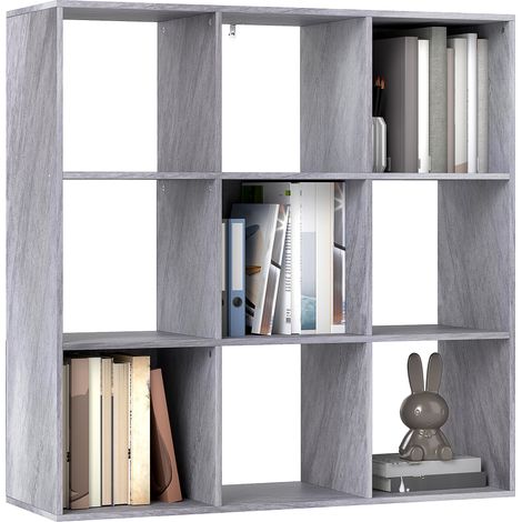 Nine-Cube Storage Shelf - Marble Grey (1/5)