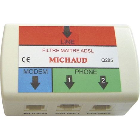 Filtre maître ADSL pour les anciennes gammes MICHAUD Q285 (1/2)