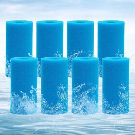 Filterschwamm, Schaumstofffilter, Poolfilter, Schaumstoff-Vorfilterschwamm, waschbarer und wiederverwendbarer Schwamm. (8 Stück) (1/5)