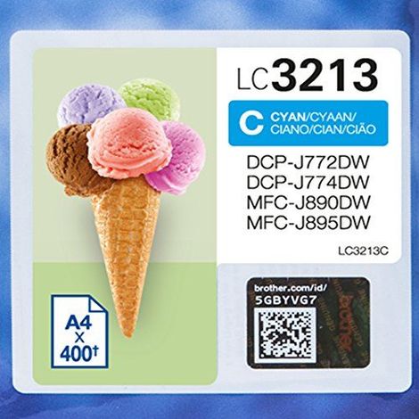 Cartucho de Tinta Original Brother LC-3213C/ Cian