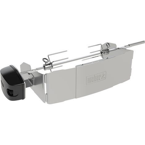 Weber – Rôtissoire barbecue Pulse 1000 et 2000 – Système motorisé pour cuisson uniforme – Charge maximale 5kg – Pour poulet entier et rôti juteux