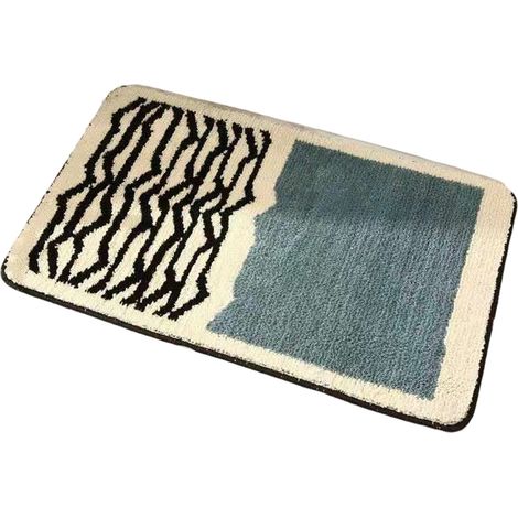 1 Tapis rectangulaire, antidérapant, acrylique, absorbant, lavable, pour entrée et chambre (1/5)