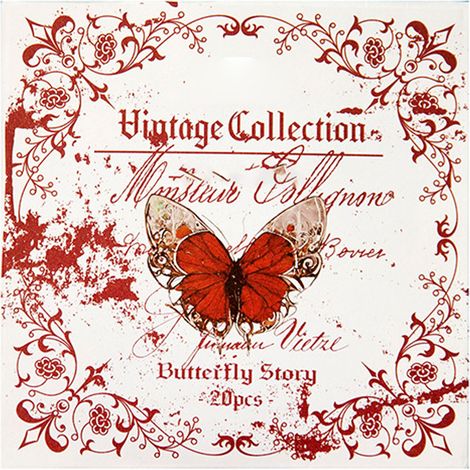 20 Papillons Dorés Autocollants Laser DIY Décoratifs pour Scrapbooking Carnets Albums Photos Lettres Rouges (1/5)