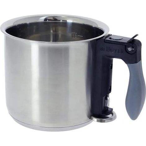 de-buyer Pot bain-marie argent 1,5 litres acier inoxydable