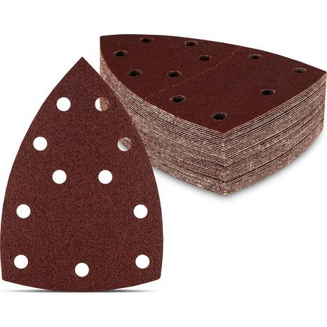 SanderSheets 100 pièces, papier abrasif souris pour plusieurs, grain 40-80-120-180 (1/5)
