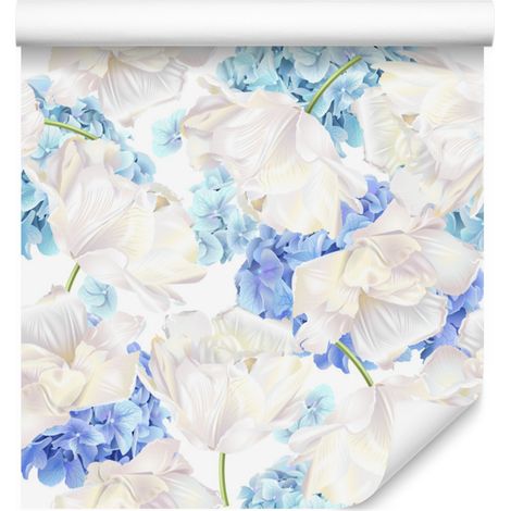 Papel pintado de tulipanes para salón y dormitorio, 50x1000 cm. (1/5)