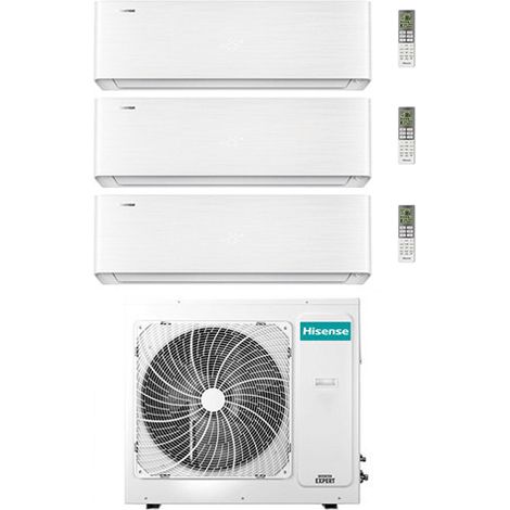 Klimaanlage Hisense Energy Pro X Wifi R32 Test-Split-Wechselrichter 9000 + 9000 + 9000 BTU mit E.U. 4AMW81U4RJC Klasse A++/A+