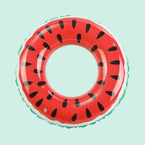 Anneau Gonflable - Kiwi Citron Pastèque - 3 Pièces - Décoration de Piscine Été - Pour Bain Extérieur et Fête Estivale (1/5)