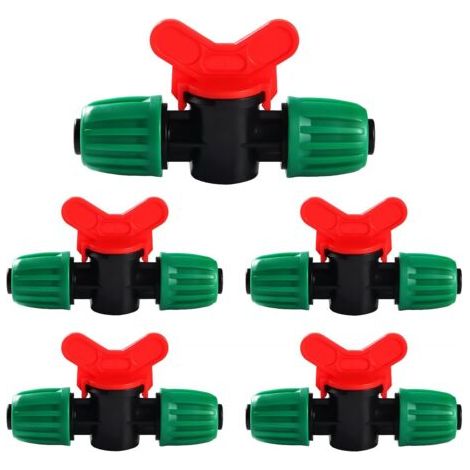 5 pièces vanne commutation irrigation goutte à goutte 16mm plastique résistant jardin agriculture serre (1/5)