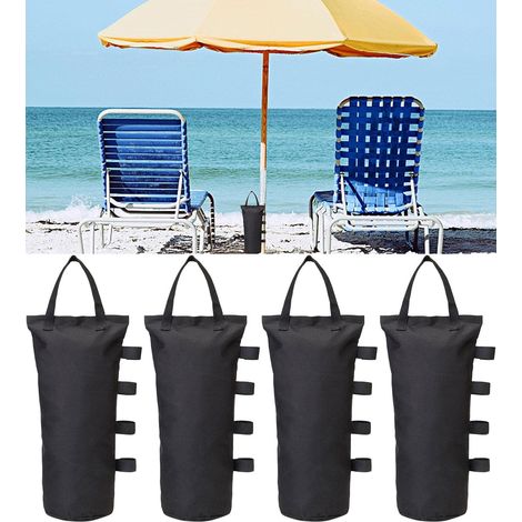 Sac De Sable - 600D Oxford - 10 Kg Max Par Sac - Pour Tonnelles Tentes De Jardin Chapiteaux Baldaquins - Lot De 4 (1/5)