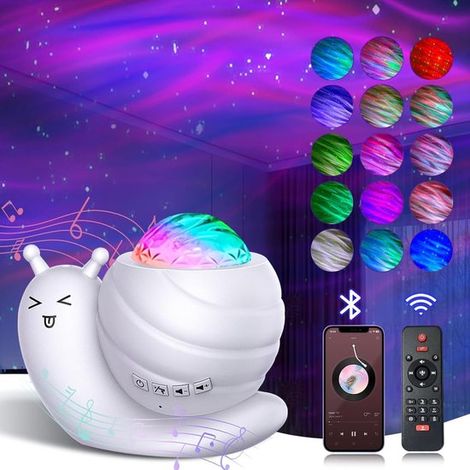 Proyector de estrellas，Proyector de galaxias con altavoz Bluetooth integrado，temporizador y control remoto，música o como regalo (blanco) (1/5)