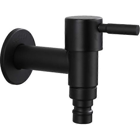 Robinet mitigeur rétro, noir/peint, robinet pour machine à laver, robinet de jardin, robinet d'eau pour salle de bain extérieure (1/5)