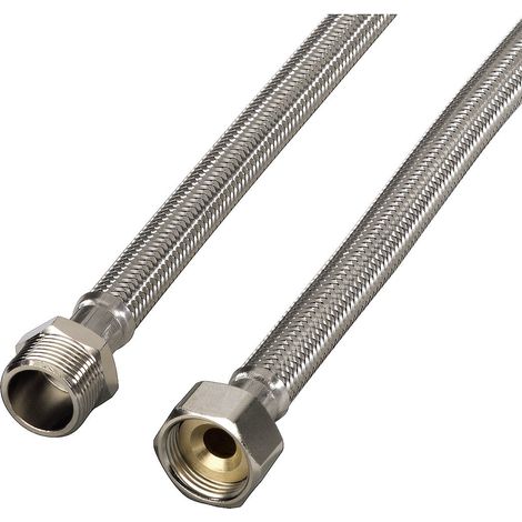 Rallonge de tuyau d'arrivée d'eau 3/4" 1 m, flexible renforcé pour lave-linge et lave-vaisselle, raccord femelle vers mâle