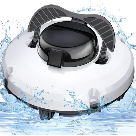 Robot de piscine automatique - Aspirateur de piscine sans fil - 120 minutes de temps de nettoyage - Fonction de stationnement automatique - Nettoyeur de piscine pour piscines hors-sol (1/5)