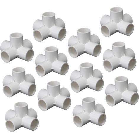 12pièces Raccords Pvc Voies Connecteurs de Tente Plastique Accessoires pour Mobilier Irrigation Agricole Composants pour Systèmes de Culture Sol (1/5)