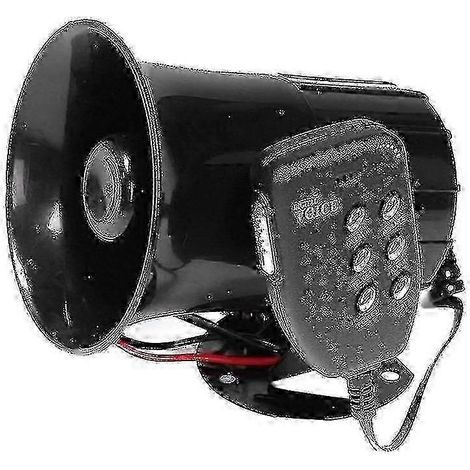 Altavoz de alarma con sirena de 6 sonidos y 100 W para uso en emergencias de motocicletas, automóviles, camiones y otros vehículos.