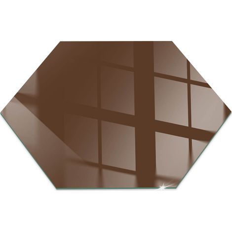 Plaque de protection de sol en verre trempé pour cheminée et poêle à bois pare-feu contre les étincelles Couleur Marron h40 cm (1/5)