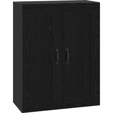 Wall Cabinet Black Oak 69.5 x 34 x 90 cm Engineered Wood vidaXL (1/4)
