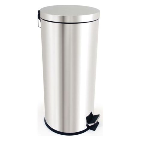 Poubelle Chrome en Acier Inoxydable, 30L ( Prix pour 1 )