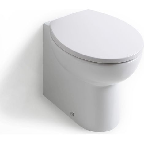 Kiamami Valentina – Wc broyeur céramique blanche avec brida – Largeur 36,5cm – Hauteur 42cm – Profondeur 51cm – Installation au ras des murs (1/3)
