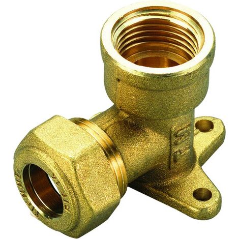 RACCORDO CURVO FEMMINA FLANGIATO PER GAS CON TENUTA O-RING PER TUBO RAME MODELLO 1350 1/2 ø18   TIEMME RACCORDERIE SPA