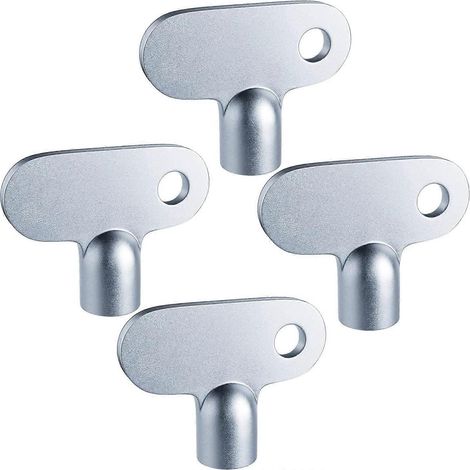 Clé de purge de radiateur, lot de 4, bouchon de purge, clé de purge pour radiateur de chauffage (1/5)