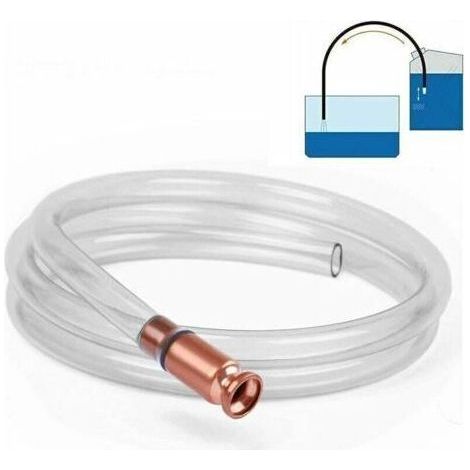 ALLIANDISTube Transferpumpe Schüttel-Siphonpumpe für Wasser, Gas, Diesel, Benzin, Kraftstoff, manueller Saugschlauch, Pumpschlauch, manueller Saugschlauch, Notfall-Handpumpe (Weiß) (1/5)