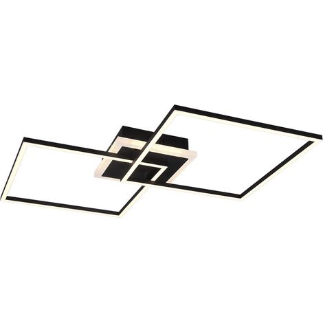Plafón Arribo Cuadrados Led Negro Regulable Rgbw Trio Lighting (1/5)