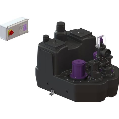 Kessel Hebeanlage Aqualift F XL 200 l Duo SPF 3000-S1, Schieber aus Kunststoff (1/2)