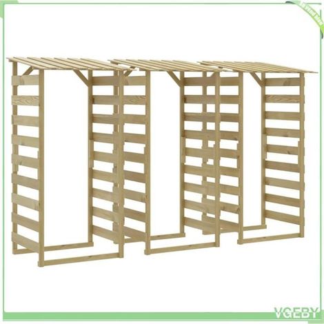 Pergola de jardin - FAFEICY - 3096649 - Bois de pin imprégné - 100x90x200 cm - Lot de 3 (1/5)