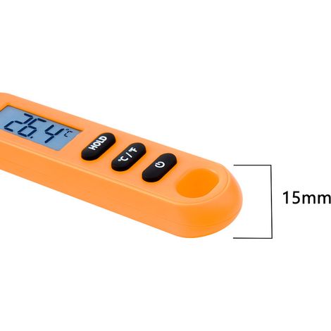 Thermomètre de cuisine électronique pour viande grillée, sonde de température pour lait, orange. Compatible avec les grillades.-AquaForge (1/5)
