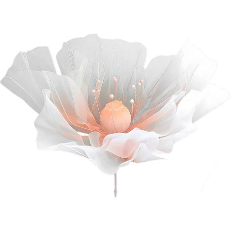Soavoa Grande Fleur Artificielle en Soie Pliable 50cm Décoration Mariage Extérieur Fête Anniversaire Vitrine Orange Réaliste (1/4)