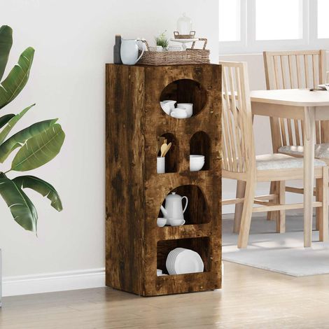 Sideboard Geräucherte Eiche 40 x 35 x 100,5 cm Holzwerkstoff
