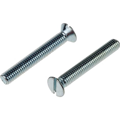 Vis à métaux RS PRO M3.5 à tête Fraisée fendue en Acier, 25mm ( Prix pour Sachet de 100 )
