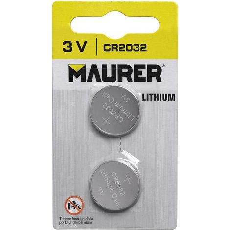 Pile bouton alcaline Maurer CR2032 (2 pièces) (1/2)