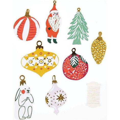 8 étiquettes pour cadeaux de Noël - Nostalgique (1/3)