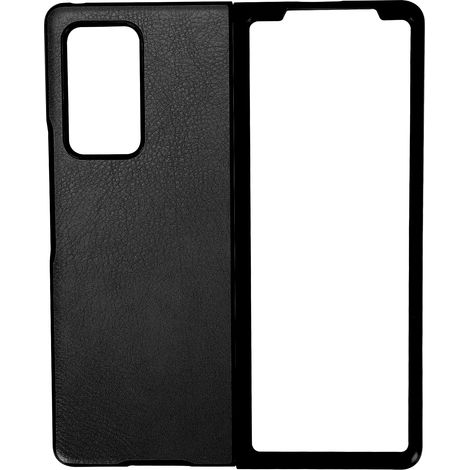 Étui en cuir protecteur pour Samsung Galaxy Z Fold 2, coque antichoc robuste noire (1/5)