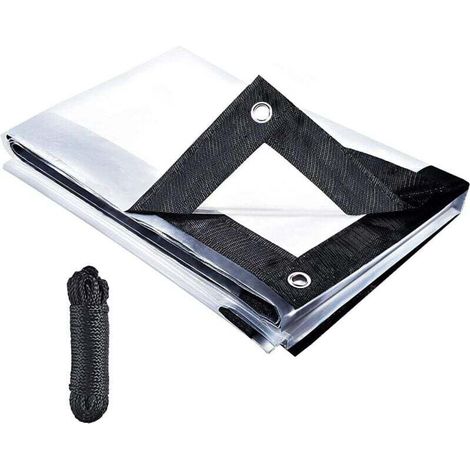 Bâche UlisemPE, imperméable et résistante, bâche PE imperméable, bâche de protection transparente avec œillets 2 x 3 m avec corde, coupe-vent, chaude, imperméable, pour poulailler, balcon, jardin, cha (1/4)