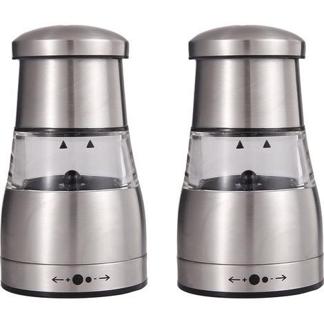 Macina sale e pepe, macina sale o pepe manuale, design elegante con impostazione di finezza regolabile, macina pepe Good Grips in acciaio inossidabile, scatola e grande capacità contiene 2 pezzi