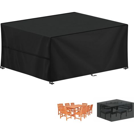 Housse Table de Jardin, 180x130x90cm Bâche Salon de Jardin  Housse Protection Salon de Jardin Imperméable Bache Table de Jardin, Anti-UV, 420D Oxford Housses Table Exterieur (1/5)