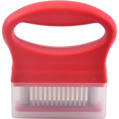 Attendrisseur de viande - Brochette à viande - Fabriqué en PP, ABS et acier inoxydable - 48 aiguilles en acier inoxydable - Brochette à viande portative - Attendrisseur de viande - Pour poulet, bœuf,  (1/5)