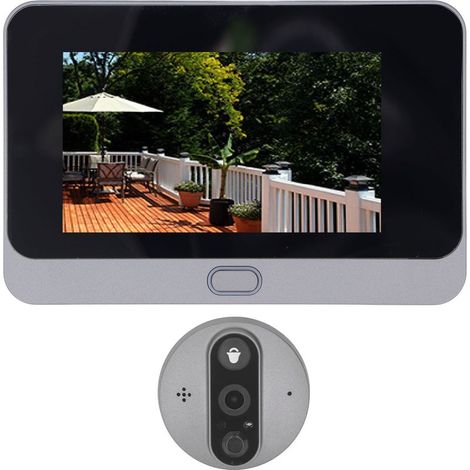 Videocitofono 1080P, campanello video connesso, monitor LCD da 4,3 pollici, campanello con telecamera cablata con visione notturna, impermeabile, audio/video bidirezionale. (1/5)