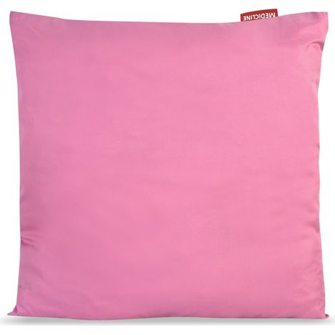 Almohada de 40x40 cm de microfibra antialérgica y silicona rosa (1/4)