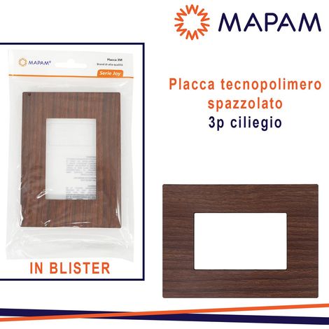 PLACCA TECNOPOLIMERO SPAZZOLATO 3P JOY T3 IN BLISTER