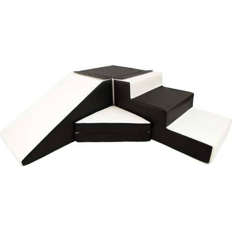 Toboggan en mousse - hauteur 40 cm - noir et blanc (1/5)